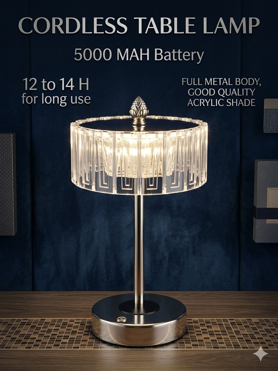 Metal Greek Key Lamp