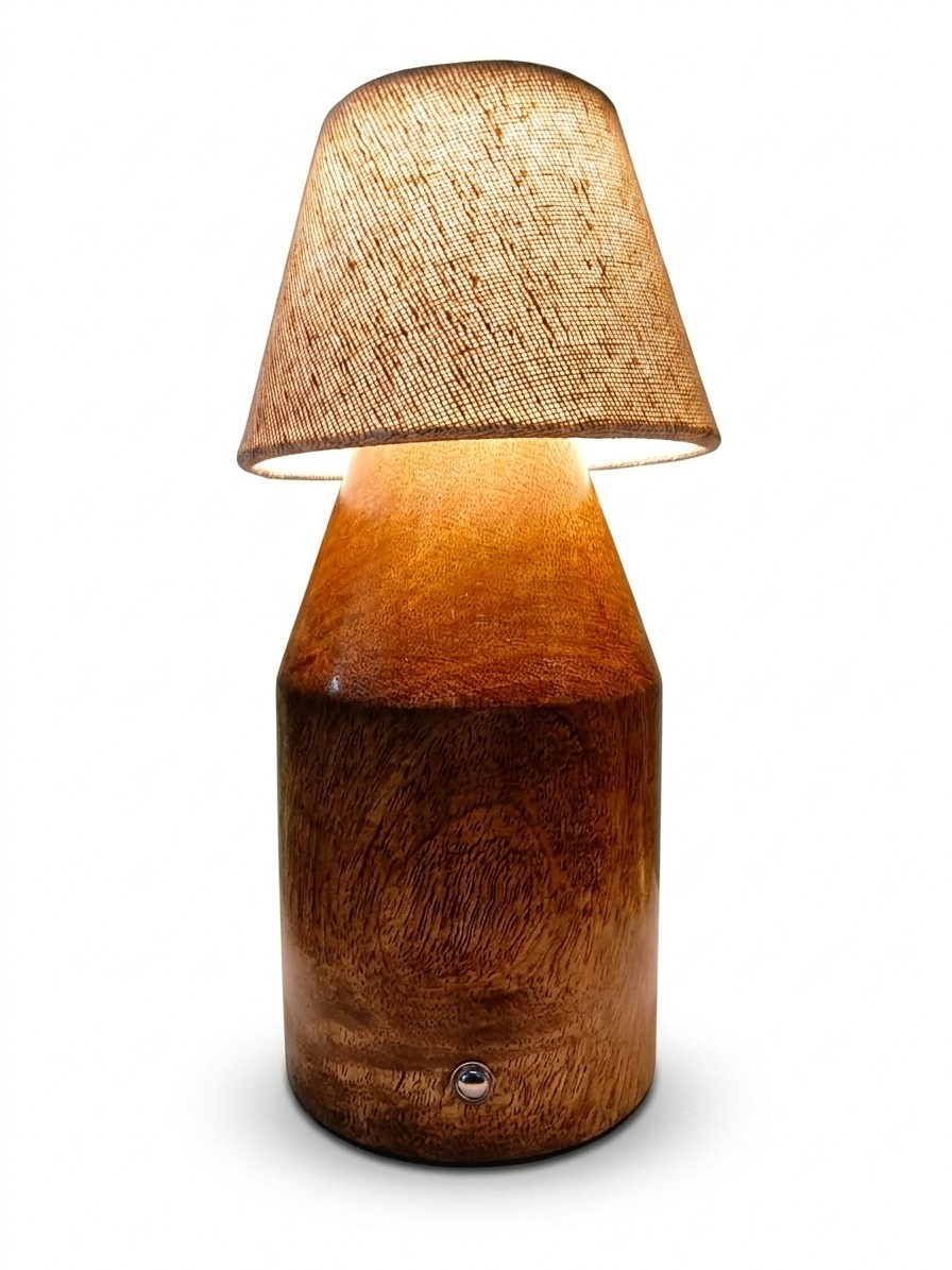 Wooden Cordless Table Lamp